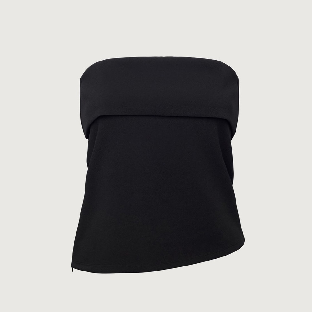 Oak + Fort Asymmetrical Foldover Tube Top
